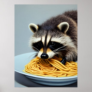 ラクーン食べ物ズスパゲティ ポスター