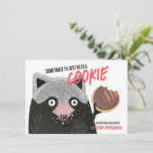 ラクーン食べ物ベーキングクックブックレシピカード 招待状 (スタンド正面)