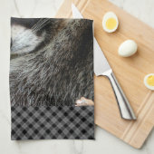 ラクーン001 キッチンタオル (四つ折り)