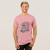ラクーン アメリカ 国旗 Tシャツ デザイン ( (正面全面)