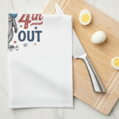 ラクーン アメリカ 国旗 Tシャツ デザイン ( キッチンタオル (四つ折り)