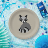 ラクーン・グラフィック・アニメイラストレーション ペーパープレート (パーティー)