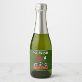 ラクーン・メリー・クリスマス スパークリングワインラベル (正面)