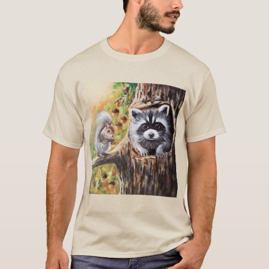 ラクーン&リス Tシャツ (正面)