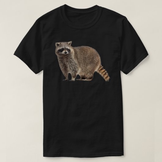 ラクーンTシャツ野生動物Tシャツカッコいい自然R Tシャツ (デザイン正面)