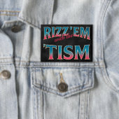 ラクーンTismでRizz Em メメ 自閉症 楽しい アライグマ 缶バッジ (インサイチュ)