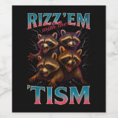 ラクーンTism Meme 自閉症 おもしろグッズ ワインラベル (シングルラベル)