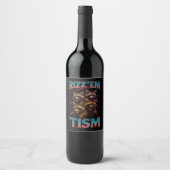 ラクーンTism Meme 自閉症 おもしろグッズ ワインラベル (正面)