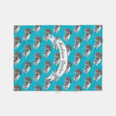 ラク素朴ーンフォークアートパターンフリース フリースブランケット (正面(横))