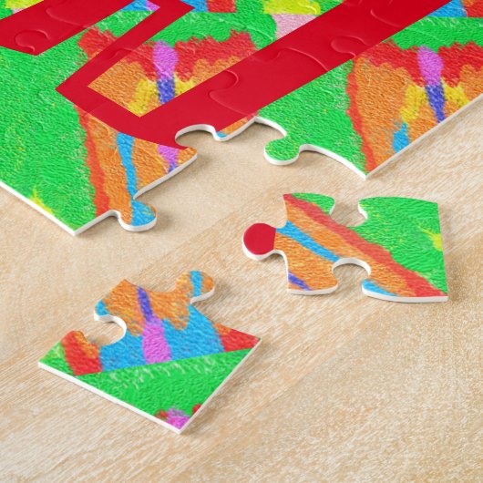 ラグとラッグ抽象芸術ピュア・アート最高 ジグソーパズル (側面)