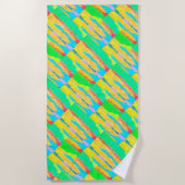 ラグとラッグ抽象芸術ピュア・アート最高 ビーチタオル (正面)