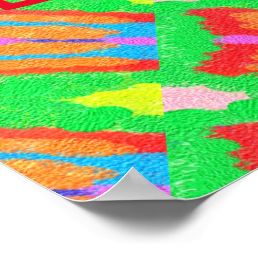 ラグとラッグ抽象芸術ピュア・アート最高 ポスター (角)