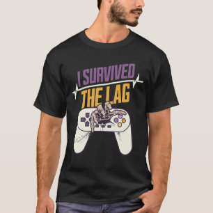 ラグに耐えた – おもしろゲーマー骸骨コントローラー Tシャツ