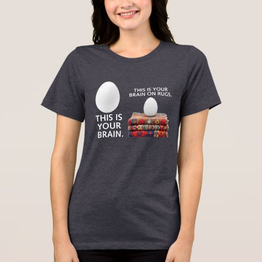 ラグの上のあなたの脳 トライブレンドTシャツ (正面)