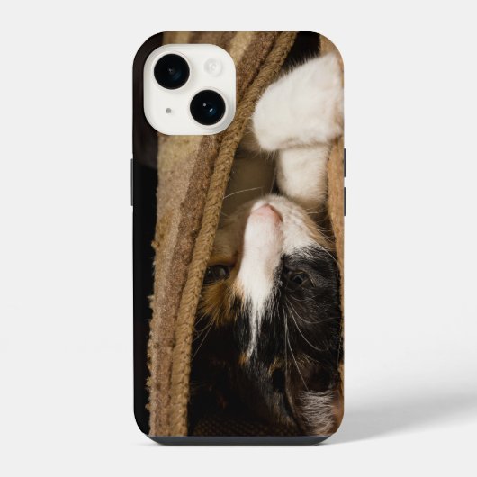 ラグの下で遊ぶ iPhoneケース (裏面)