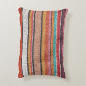 ラグの豊かさ：メキシコのペルー質感 アクセントクッション (裏面(縦))