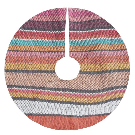 ラグの豊かさ：メキシコのペルー質感 ブラッシュドポリエステルツリースカート (正面)