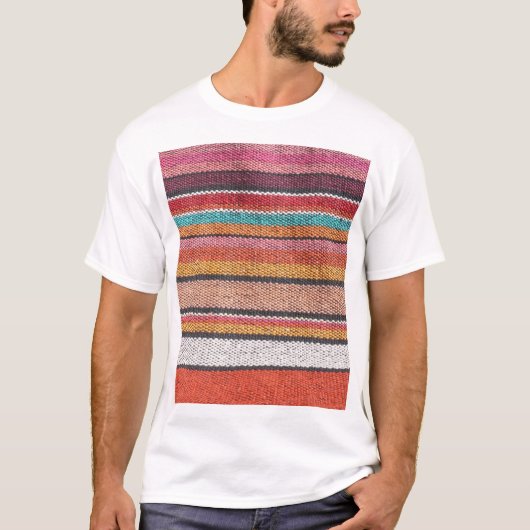 ラグの豊かさ:メキシコのペルー質感 Tシャツ (正面)