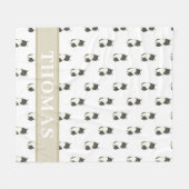 ラグアムフィン タキシード 国内中毛種の猫 フリースブランケット (正面(横))