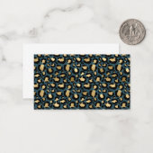 ラグジャスヒョウスポットダークブルーワイルドグラム ノートカード (正面/裏面インサイチュ)