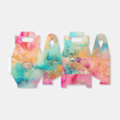 ラグジュアウォーターカラーピンクブルーと金ゴールド抽象芸術 フェイバーボックス (折り畳みなし)