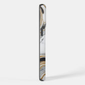 ラグジュアエレガンスブラッシュマーブルテクスチャプリント iPhoneケース (右側面)