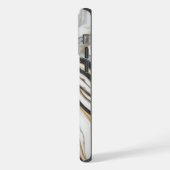 ラグジュアエレガンスブラッシュマーブルテクスチャプリント iPhoneケース (左側面)