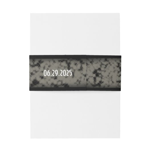 ラグジュアエレガントスブラックアンドホワイトキンセアニェラ 招待状ベリーバンド (裏面例)