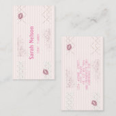 ラグジュアエレガントリーピンクスイート名刺 名刺 (正面/裏面)