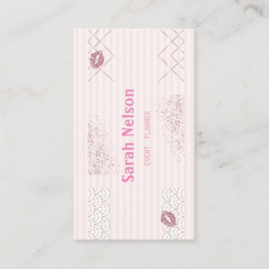 ラグジュアエレガントリーピンクスイート名刺 名刺 (正面)