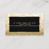 ラグジュアエレガントリーモダン、キラキラした《写真》ぼけ味、ラフェイクッシュ 名刺 (裏面)