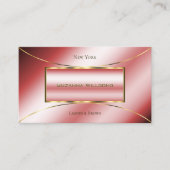 ラグジュアグラムルビーレッドグラマラス金ゴールドデコールシック 名刺 (正面)