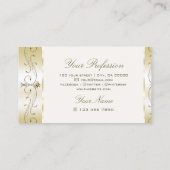 ラグジュアグラム金ゴールドとクリー華美ム縁どア装飾 名刺 (裏面)