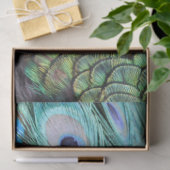 ラグジュアスボホエレガントティール（緑がかった色）ピーコックフェザーズ 薄葉紙 (ギフト)