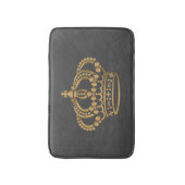 ラグジュアス金ゴールドクラウンダークグレー バスマット (正面縦)