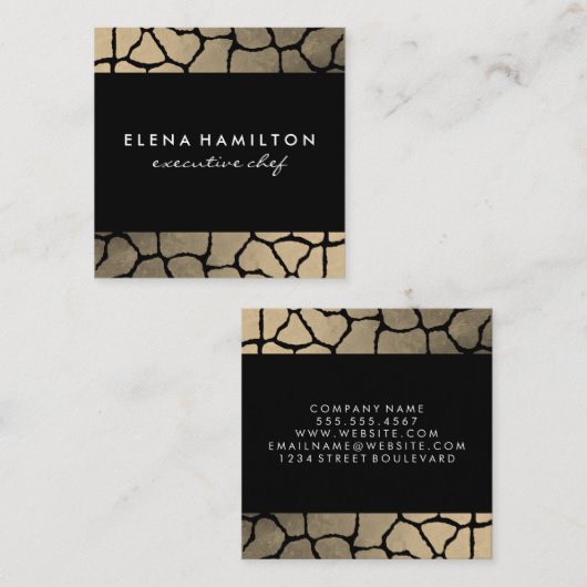 ラグジュアパターントリム スクエア名刺 (正面/裏面)