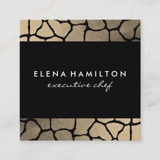 ラグジュアパターントリム スクエア名刺 (正面)