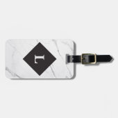 ラグジュアパーソナライズされたスホワイト大理石ラゲージタグ ラゲッジタグ (正面横)