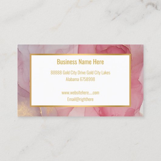 ラグジュアマーブルバラ名刺 名刺 (裏面)