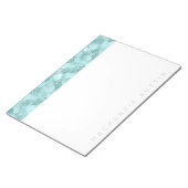 ラグジュアマーメイドはかりで測 |アクアミントティール（緑がかった色）モノグラム ノートパッド (アングル)