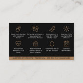 ラグジュアモダンリーブラウズアフターケアPMUブラウイインストラクション 名刺 (裏面)