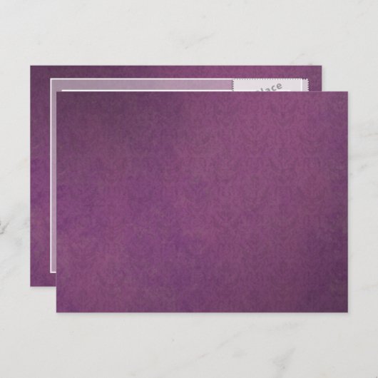 ラグジュアリエレガントーパープルヴィンテージダグランジマスク ポストカード (正面/裏面)