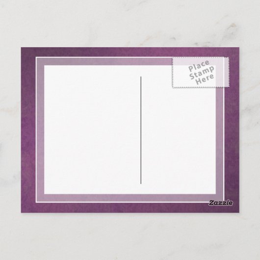 ラグジュアリエレガントーパープルヴィンテージダグランジマスク ポストカード (裏面)