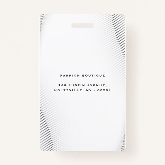 ラグジュアリエレガントーブティックホワイト金ゴールド バッジ (裏面)