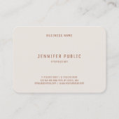 ラグジュアリエレガントープロフェッショナルテンプレートトレンディーカラー 名刺 (裏面)