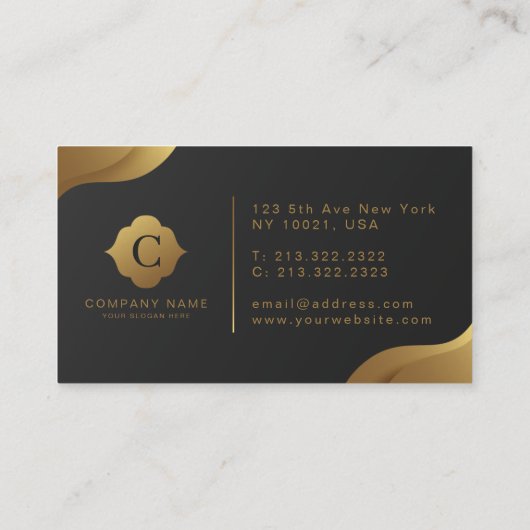 ラグジュアリエレガントー名刺 名刺 (裏面)