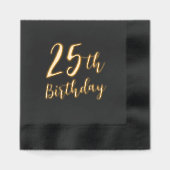 ラグジュアリカスタムー誕生日ナプキン実在ゴールフォイルプリント 箔ナプキン (正面)