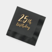 ラグジュアリカスタムー誕生日ナプキン実在ゴールフォイルプリント 箔ナプキン (左)