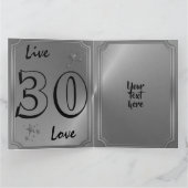 ラグジュアリパーソナライズされたー誕生日ワードハッピーバースデー カード (内部)