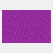 ラグジュアリモダンエレガントグリッターパープルハート ラッピングペーパーシート (正面3)